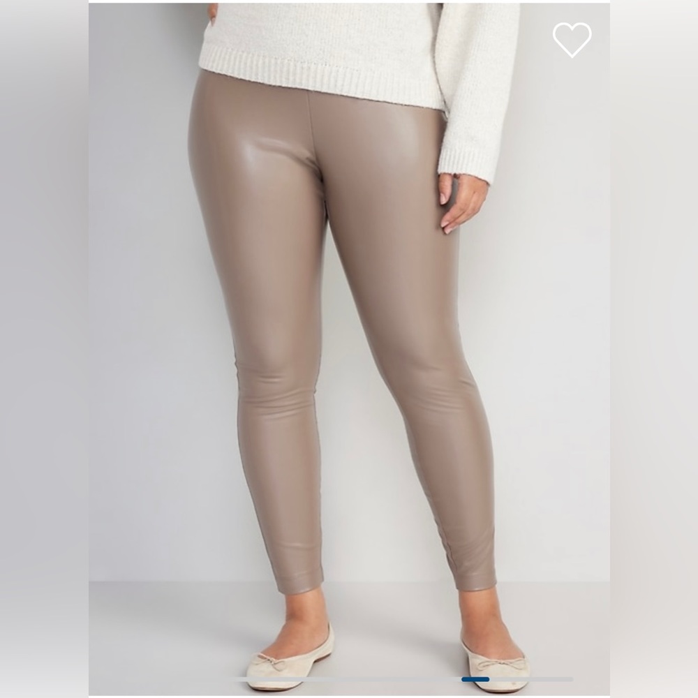 Old Navy Faux Leather Leggings - worn once!